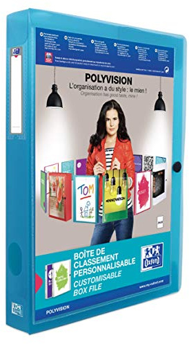 Oxford Kunststoff-Sammelbox polyvision, A4, 4 cm breit, blau