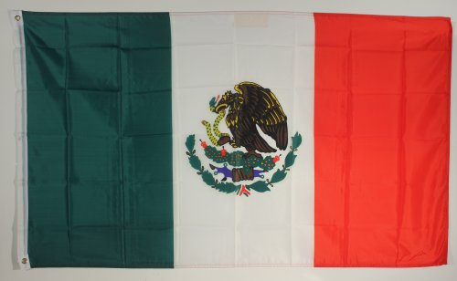 Buddel-Bini Flagge Fahne ca. 90x150 cm : Mexico Mexiko Mexikoflagge Nationalflagge Nationalfahne