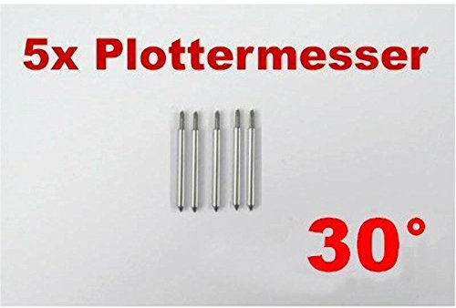airbrush-city 5X Plottermesser 30° für Roland PowerCut Masterplott Copam Plotter Schneideplotter