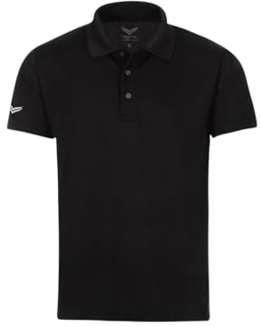 Trigema Damen Funktions-Poloshirt mit Knopfleiste Schwarz XL