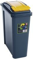 RECYCLE BIN, SLIMLINE, 25L, YELLOW 12413 By WHAM