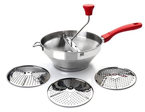Ibili PASAPURES Luxe 3 Discos 20 CM, Stainless Steel, Acero Inoxidable