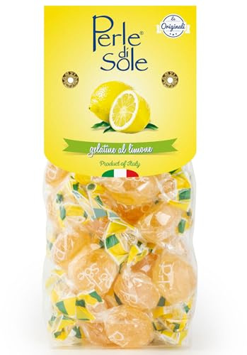 Perle di Sole – Gelatine al Limone con Vero Succo di Frutta, 200 g. | Morbide Delizie Mediterranee agli Agrumi Italiani – Dolcezza Naturale Made in Italy, Caramelle Senza Glutine