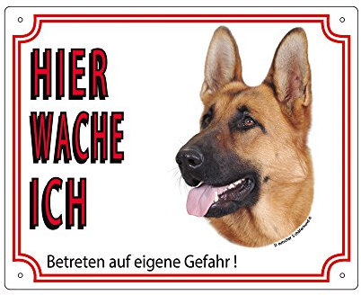 Nobby 93208 Warntafel Deutscher Schäferhund, braun