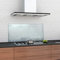 BIJON Spritzschutz Küche Glas Küchenrückwand Glas, Spritzschutz Herd Glas-Platte Wand, Küchenwand - Glasrückwand mit 0mm Wandabstand, Klarglas 55 x 100 cm, inkl. Montageset
