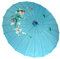 AAF Nommel ® Sonnenschirm 003, Dekoschirm aus Kunstfaser, wasserfest in blau aus Bambus
