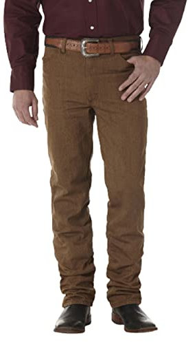 Wrangler Herren Slim Fit Cowboy-Schnitt Jeans, Black Whiskey, 36W / 34L