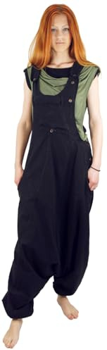 GURU SHOP Latzhose Aladinhose Pluderhose Pumphose aus Baumwolle | 100% Baumwolle, weit geschnitten, bequeme Passform, ideal für Damen, vielseitig kombinierbar.