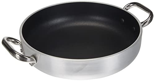 Pentole Agnelli ALSA2110S24 Tegame con Maniglie, Alluminio, Argento, 24 cm