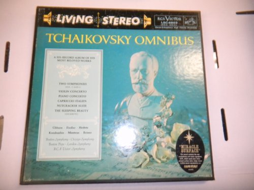 Tchaikovsky Omnibus a Six-record Album of His Most Beloved Works Two Symphonies Nos. 5 and 6 Violin Concerto Piano Concerto Capriccio Italien Nutcracker Suite the Sleeping Beauty