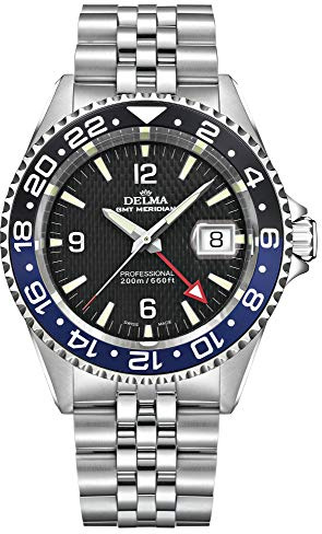 Delma Herren Sport-/Herrenuhr Analog Quarz Edelstahl-Armband 407050