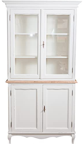 Biscottini Küchenbuffet Landhaus 4 Türen100x38x200 cm Made in Italy | Buffetschrank landhausstil | Küchenbuffet buffetschrank Holz | Küchenbuffet Vintage