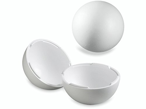 Styroporkugelform 50 cm, teilbar, Weiß, Backform
