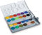 Lamy Deckfarbkasten aquaplus light grey mit 24 Farben - ideal für den Schulunterricht - mit Farbkreis nach Johannes Itten & Deckweiß - Mischfelder im Deckel