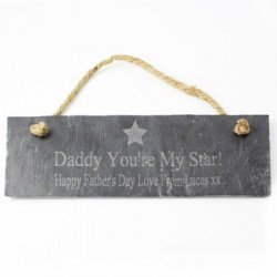Personalised Star Motif Slate Door Plaque