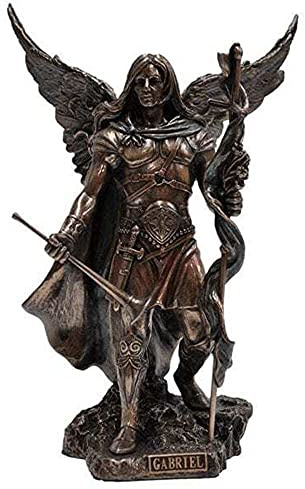 Studio Collection Archangel Saint Gabriel with Cross and Trumpet Statue Sculpture