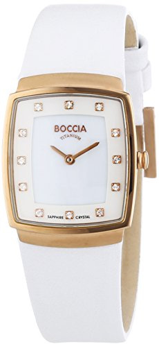 Boccia Damen-Armbanduhr XS Titanium Analog Quarz Leder 3237-03