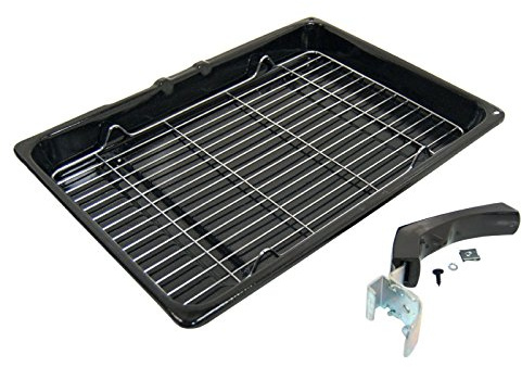 Unifit Black Rectangular Metal Roasting Pan With Rack & Detachable Handle