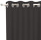Soleil d'ocre Cortina Lisa con Ojales Antiarrugas Alix, Negro, 140 x 180 cm