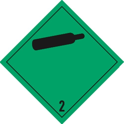 Aufkleber Nicht entzündbare, nicht giftige Gase Nr. 2.2, Folie, 10x10 cm, 1 Stück
