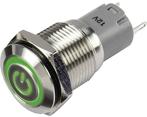 TRU COMPONENTS Druckschalter LAS2GQF-11ZET/G/12V/S/P 1303025 48V/DC 2A 1 x On/On IP65 zum Aufhängen, 1 Stück