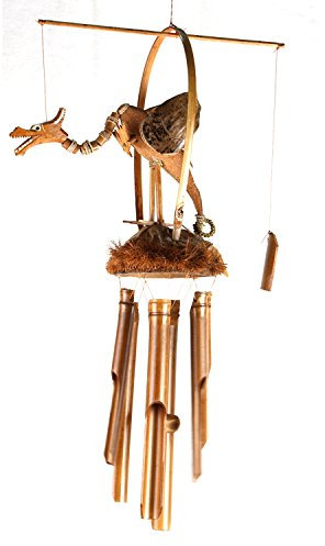 ART-CRAFT WSDR002 Windspiel Mobile Klangspiel Outdoor Inddoor Drachen aus Kokos und Bambus