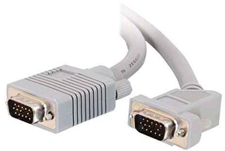 C2G 5M Premium Shielded HD15 SXGA Male VGA to VGA 45 Degree Angled Computer Monitor Cable