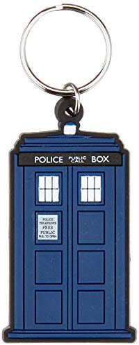 Doctor Who Pyramid International Schlüsselanhänger aus Kautschuk Tardis“-Motiv, Mehrfarbig, 4,5 x 6 cm