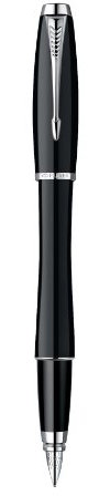 Parker S0850680 Füllfederhalter Urban London Cab schwarz C.C, Strichbreite F, schreibfarbe blau