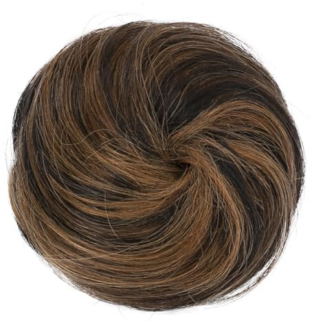 CAISHA 100% ECHTHAAR DUTT Sabrina Hochsteckfrisuren Haarteil Haarknoten Hepburn DUTT Sabrina Haargummi Braun Mix H311h