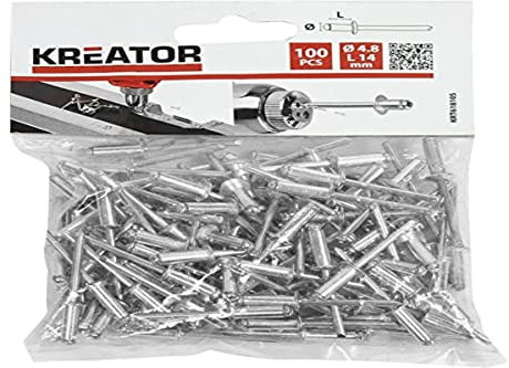 KREATOR KRT618105 - Remaches 4,8x14mm 100 piezas