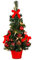 Gravidus Künstlicher Weihnachtsbaum geschmückt mit LED-Lichterkette 40 cm (rot)