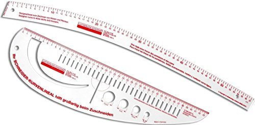 Lutterloh-System Schablone Set. 2 Lineale für professionelle Kreationen. Enthält 2 Lineale, Kunststoff oder Metall, verbunden oder zusammengebaut