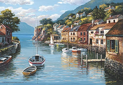 Anatolian 500 piece jigsaw puzzles - jigsaw puzzles for adults 500 pieces VILLAGE ON THE WATER is ideal as gifts for the whole family and the jigsaw 500 pieces for adults is made of ESKA BOARD