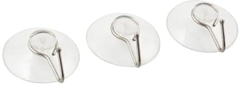 Metaltex Juego 3 Ganchos con Ventosa C/Carton, Estandar
