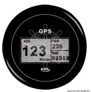 Osculati Geschwindig.smesser Kompass ZählerGPS schwarz/schw