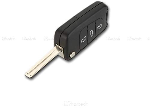 1neiSmartech Guscio Cover Scocca Chiave 3 Tasti Ricambio Compatibile Per Telecomando Auto Hyundai Modelli I20 I30 Ix20 Ix35 (Chiave Completa di Guscio Lama e Copri-Pulsanti)
