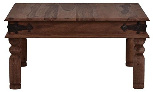 MiaMöbel Couchtisch Colombo 60x60 cm Landhausstil Massivholz Teak Natur