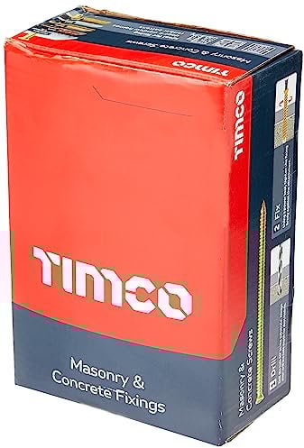 TIMCO 00150TCON ZYP Multi-Fix Vis béton 7,5 x 150 Jaune (Boîte de 100)