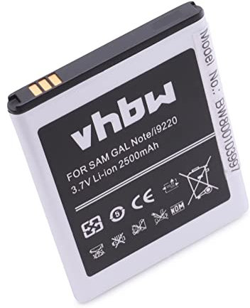 vhbw Batterie Compatible avec Samsung Galaxy Note SCH-I889, GT-N7005, GT-N7000, GT-I9228, GT-I9220 téléphone Portable (2500mAh, 3,7V, Li-ION)