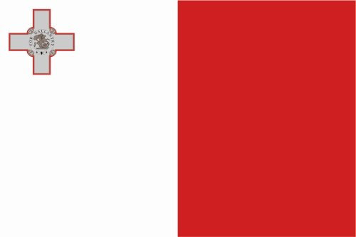 Kiwistar - Autoaufkleber Sticker Fahne Flagge Aufkleber 10cm Malta Flagge Länder Wappen Fahne Sticker Kennzeichen - Auto - Fahrrad - LKW