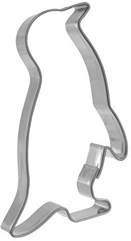Famous Design Ausstechform Pinguin, Edelstahl, Silber, 3.8 x 5.8 x 1.5 cm