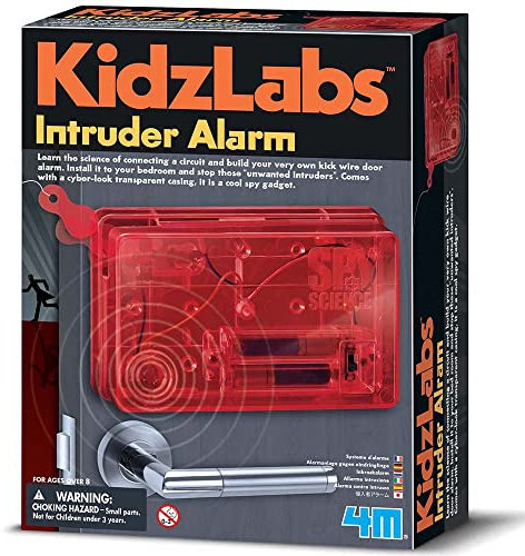 4M - KidzLabs - BAU Deine Eigene Alarmanlage Set - Entdecke Elektronik und Sicherheit - Lerne Stromkreise - DIY Wissenschaftsprojekt für Kinder und Jugendliche