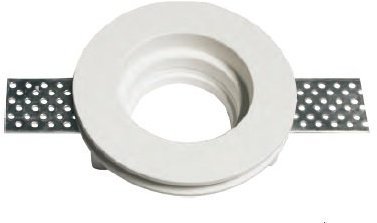 PORTAFARETTO TONDO DA INCASSO IN RESINA DI GESSO PER FARETTI GU10 e GU5.3 MOD. GQDTL-2002