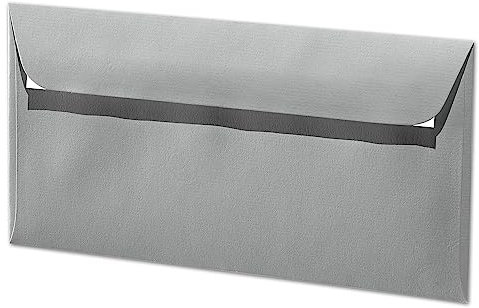 ARTOZ 25x Briefumschläge DIN Lang Graphit 100 g/m² selbstklebend - DL 224x114 mm - Kuvert ohne Fenster - Umschläge mit Haftklebung Abziehstreifen