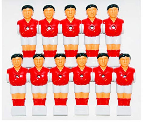 DEMA Spielerset/Kickermannschaft 11-TLG. rot/weiß