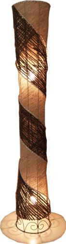 GURU SHOP Stehlampe/Stehleuchte, in Bali Handgemacht aus Naturmaterial - Modell Fatima, 150x20x20 cm