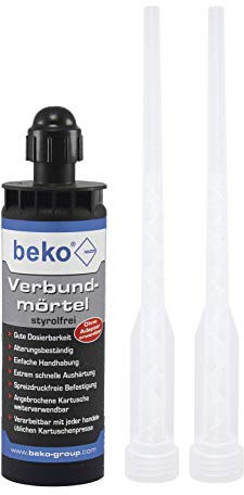 Beko - Malta chimica, 150 ml, comprende adattatore, 2 miscelatori forzati, 2 spintori a pressione 16/130