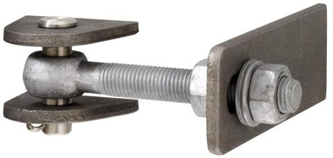 Alberts 417833 Torband | für 180° Öffnung | kurze Ausführung | feuerverzinkte Schrauben und Muttern, Bolzen und Splint aus Edelstahl | Gewinde M24