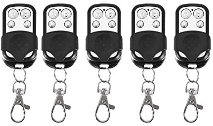 HD-Line Juego de 5 controles remotos 5X tel Garage para puerta de garaje/alarma de portón, 433 MHz, plateado